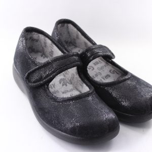 Garzon - Zapatillas de calle para Mujer. Zapatillas Mercedes muy cómodas con suela de goma. Color: Negro S63-20977