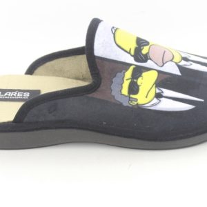 Zapatillas de casa para Hombre. Plantilla supercomoda. Fabricadas en España. Color: Negro C60-23761