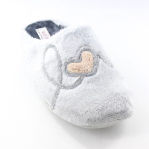 Zapatillas de casa para Mujer muy calentitas. Divertido dibujo Perro Fabricadas en España por Vul.ladi. Color: Gris S60-23781