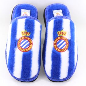 Zapatillas Casa RCD ESPAÑOL para Hombre y niño. Equipo futbol Espanyol con Licencia Oficial. Fabricadas por Puche. C603188